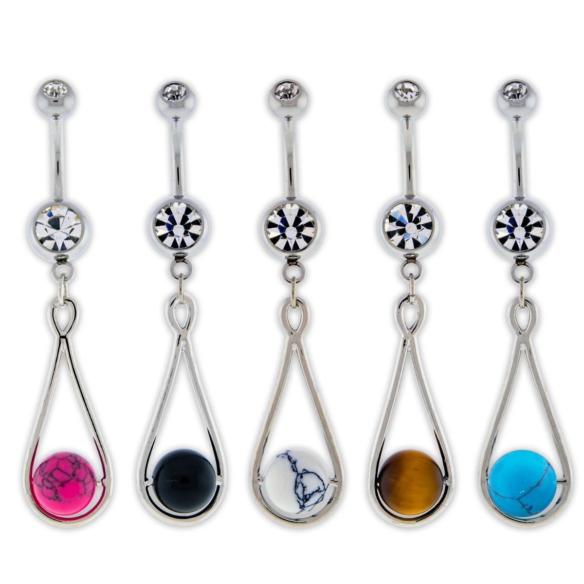 Belly Button Rings Pack Stainless Steel Non pierced - Temu